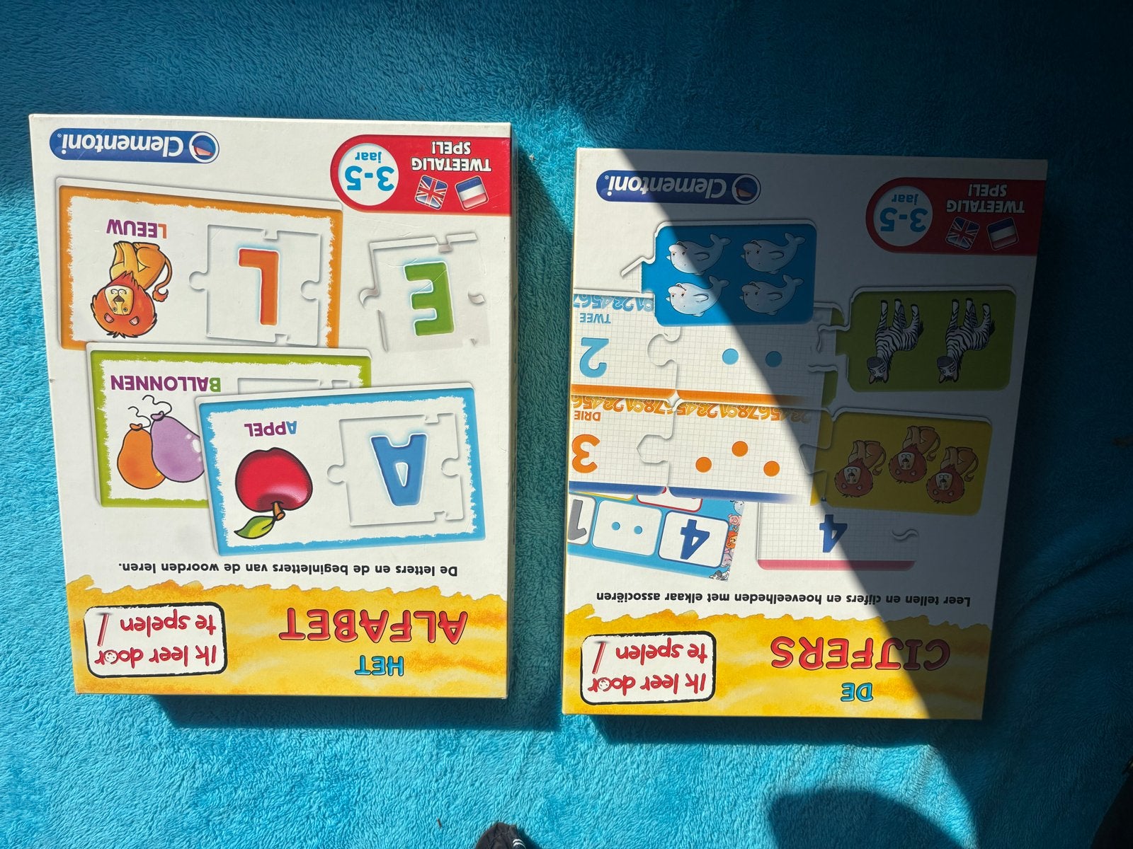 Clementoni Alfabet & Cijfers: Ik leer door te spelen (2 doze, Ophalen of Verzenden, Nieuw, Taal en Lezen