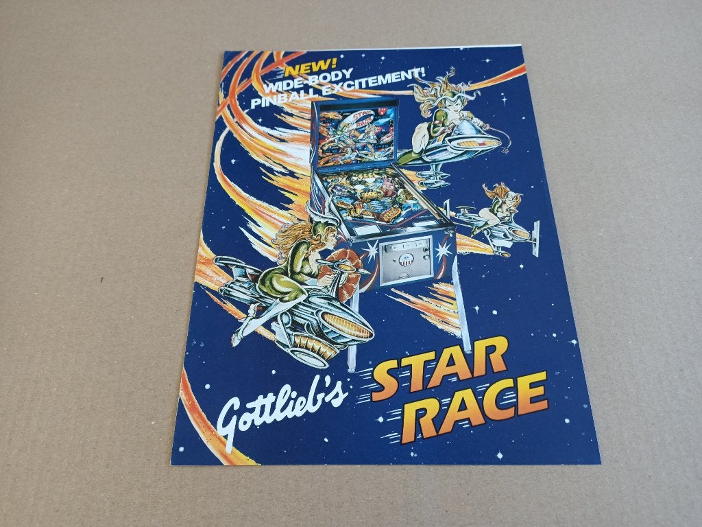 Flyer/ Folder: Gottlieb Star Race (1980) Flipperkast, Verzenden, Gebruikt, Elektronisch, Flipperkast