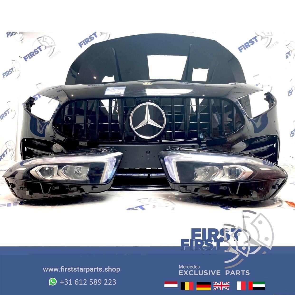 W177 GT A35 AMG LINE VOORKOP ZWART Mercedes A Klasse 2018-20, Auto-onderdelen, Gebruikt, -, Voor, Ophalen of Verzenden
