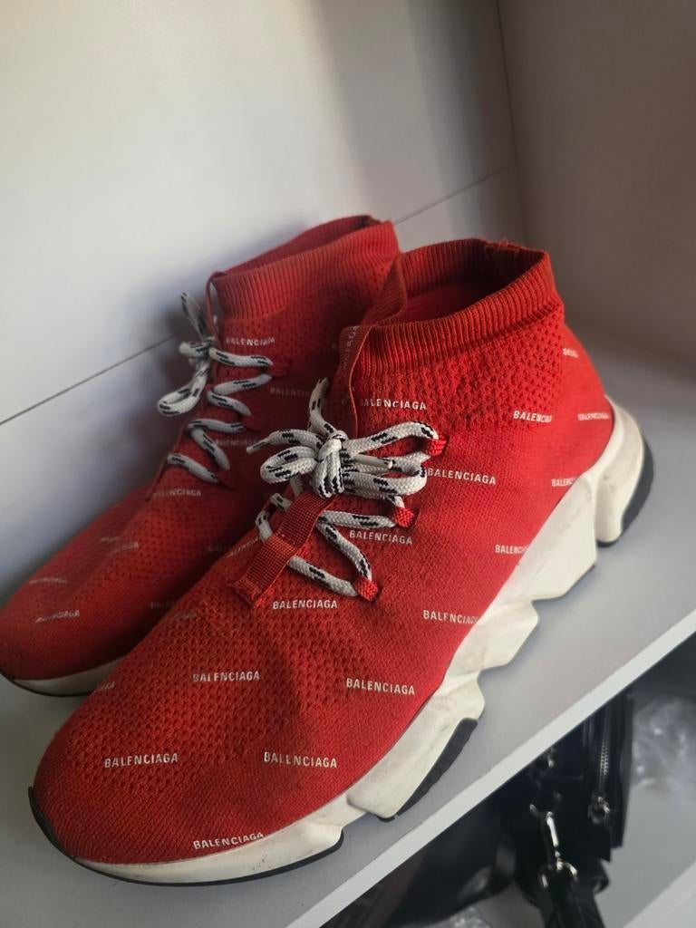 Balenciaga Speed Lace-Up Sneaker (Sock Trainer) Rood, Kleding | Heren, Schoenen, Ophalen, Overige kleuren, Balenciaga, Sneakers of Gympen