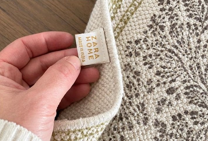 Titel: Prachtig Zara Home vloerkleed beige – 197 x 297 cm, Ophalen, Zo goed als nieuw, Rechthoek