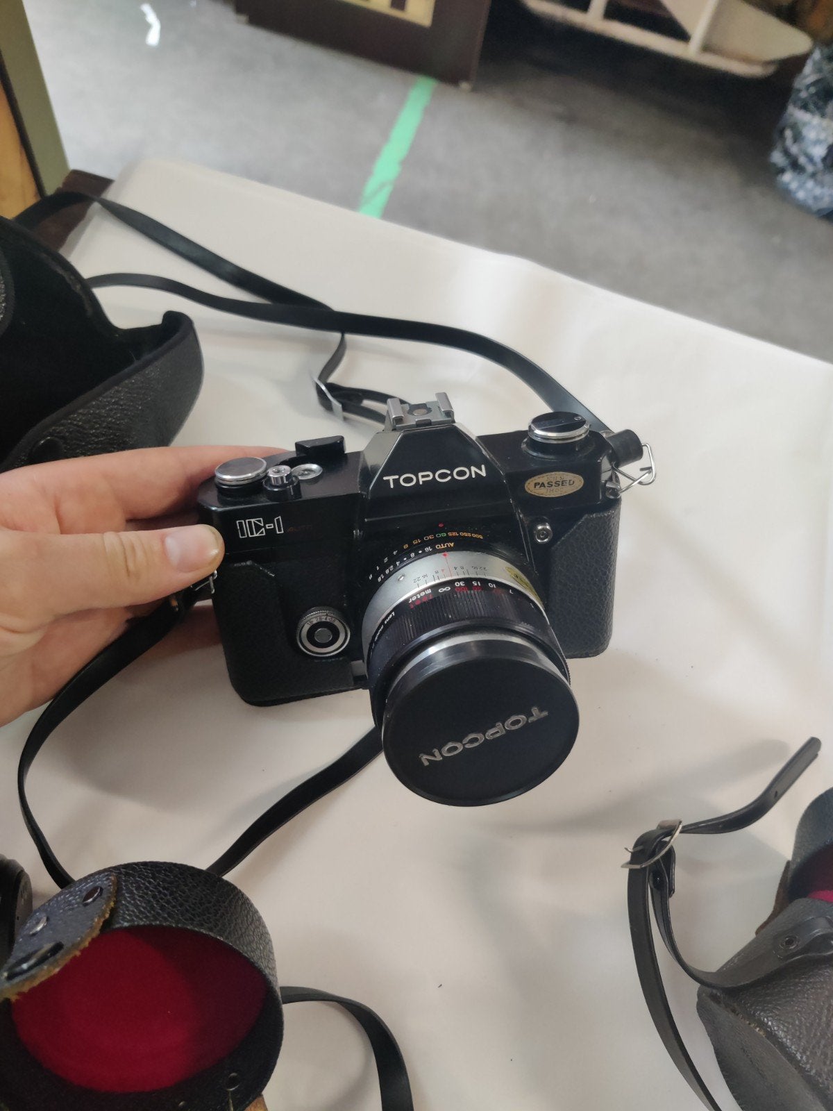 Topcon IC-1 Auto Spiegelreflexcamera met lens en flitser, Ophalen, Gebruikt, Spiegelreflex, X