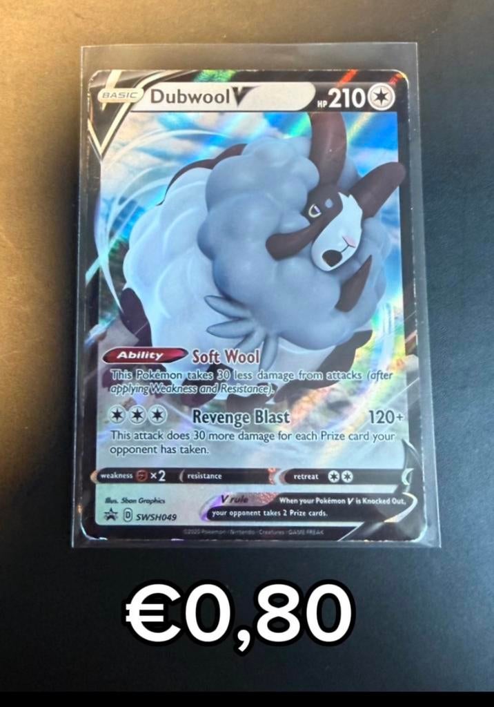 Dubwool V SWSH049 Promo Pokémon Kaart, Ophalen of Verzenden, Zo goed als nieuw, Losse kaart