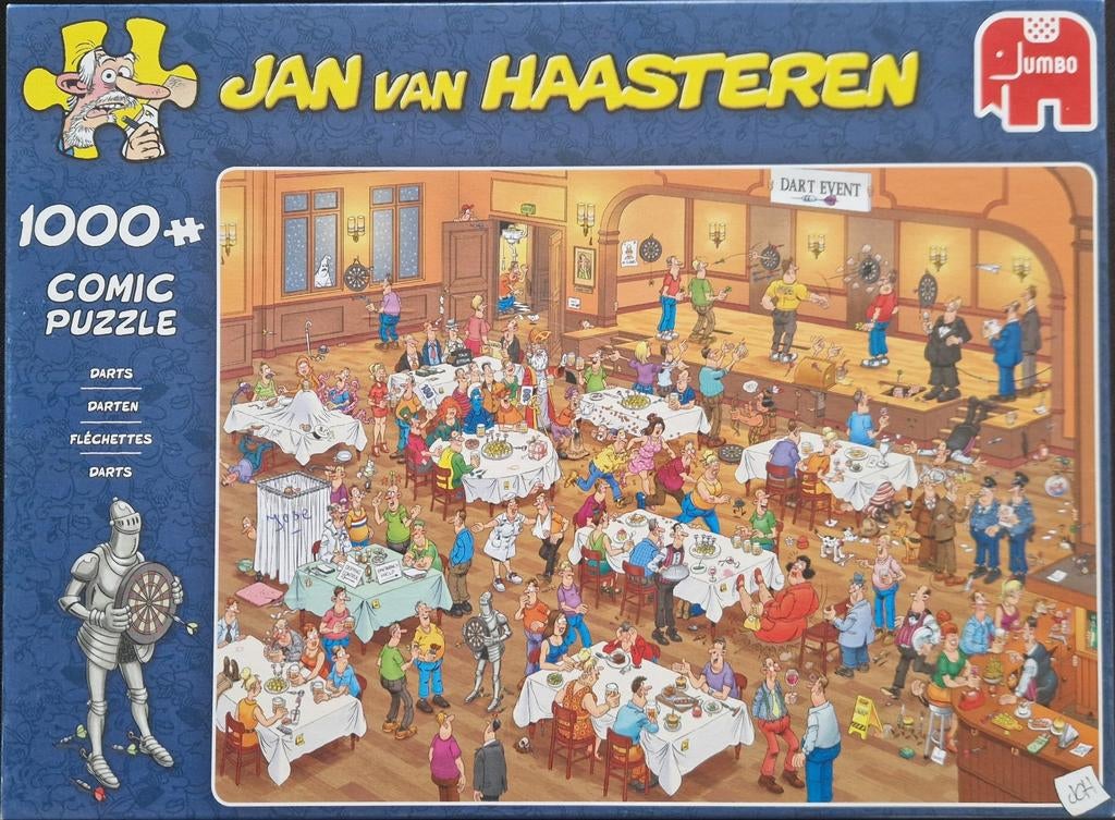 Jan van Haasteren Darts Puzzel 1000 Stukjes, Ophalen of Verzenden, 500 t/m 1500 stukjes, Zo goed als nieuw, Legpuzzel