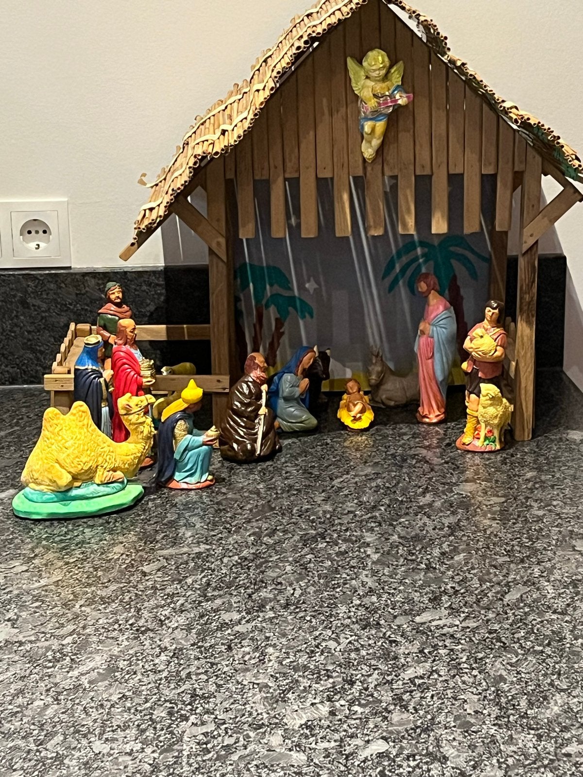 Kerstgroep met stal, Ophalen of Verzenden