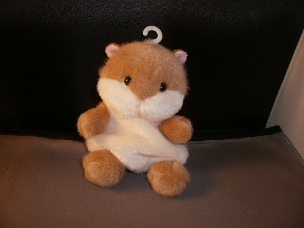 aurora knuffeltje happy hamster bruin crème roze oren 15 cm, Overige merken, Hamster, Ophalen of Verzenden, Klein (minder dan 20 cm)