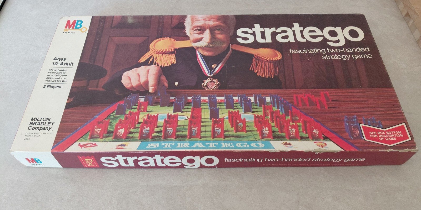 vintage Stratego bordspel editie 1977, Een of twee spelers, Ophalen of Verzenden, Gebruikt, MB Spellen