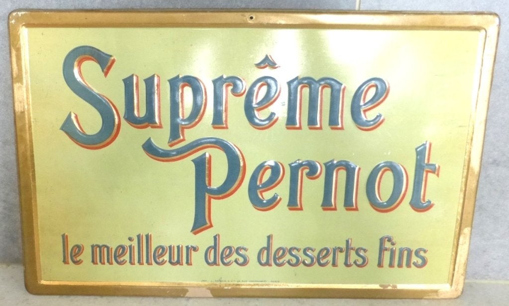 Reclamebord Suprème Pernot, Verzamelen, Merken en Reclamevoorwerpen, Ophalen of Verzenden, Zo goed als nieuw, Reclamebord
