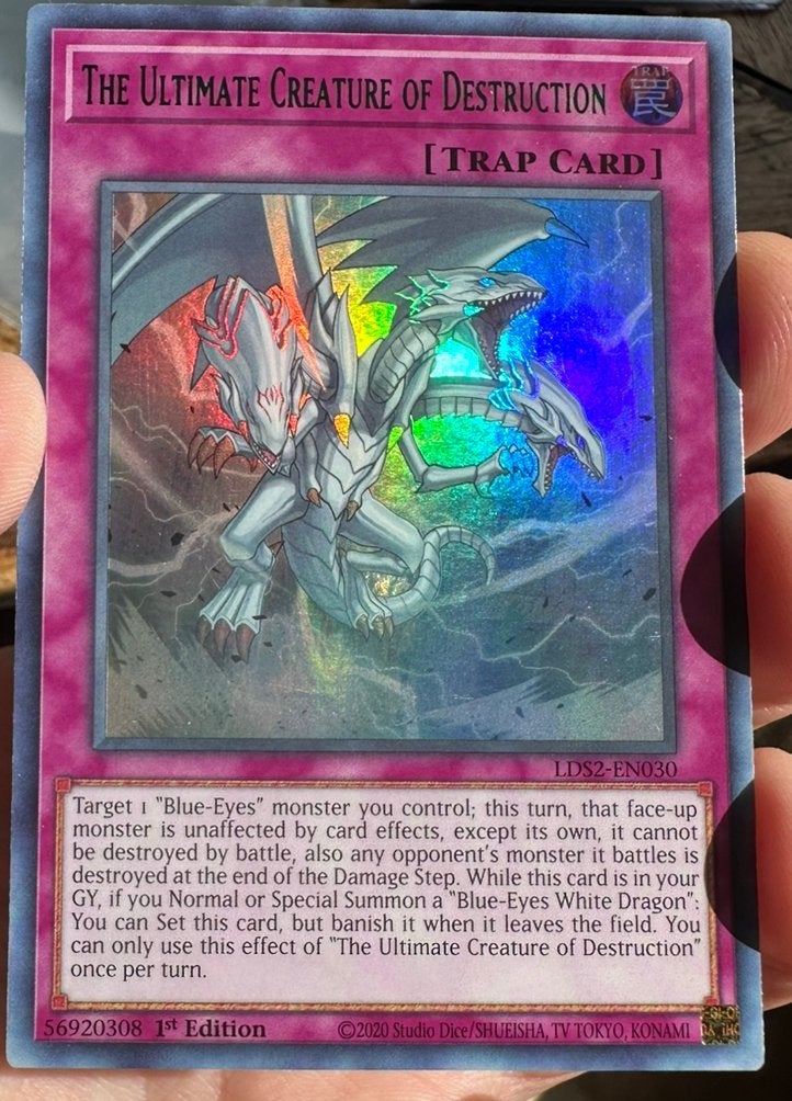 Yu-Gi-Oh! The Ultimate Creature of Destruction LDS2 1st !, Ophalen of Verzenden, Zo goed als nieuw, Foil