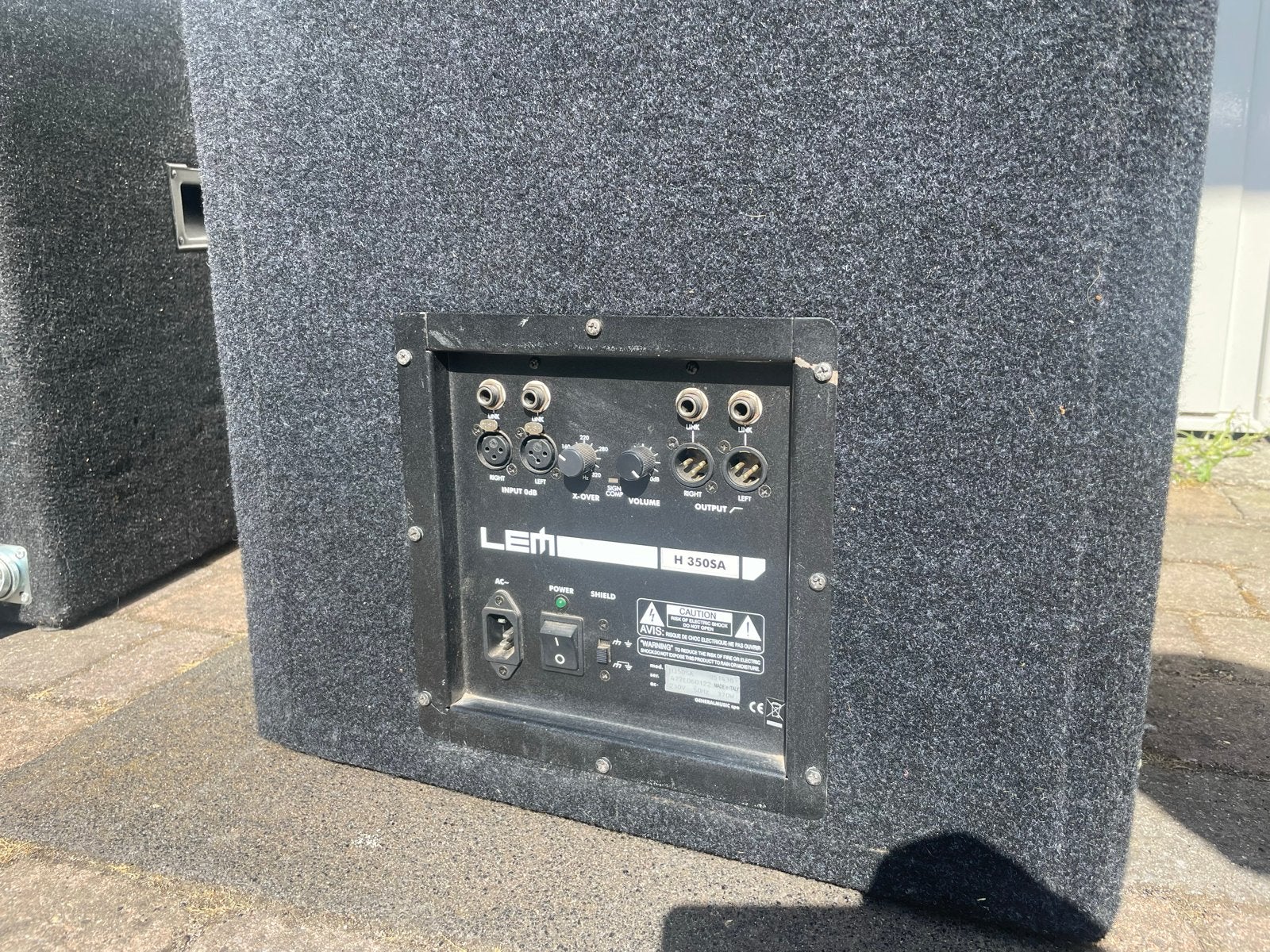 LEM H 350SA 15 inch Subwoofers (set van 2), Gebruikt, Subwoofer, Geschikt voor surround/home cinema, Ophalen