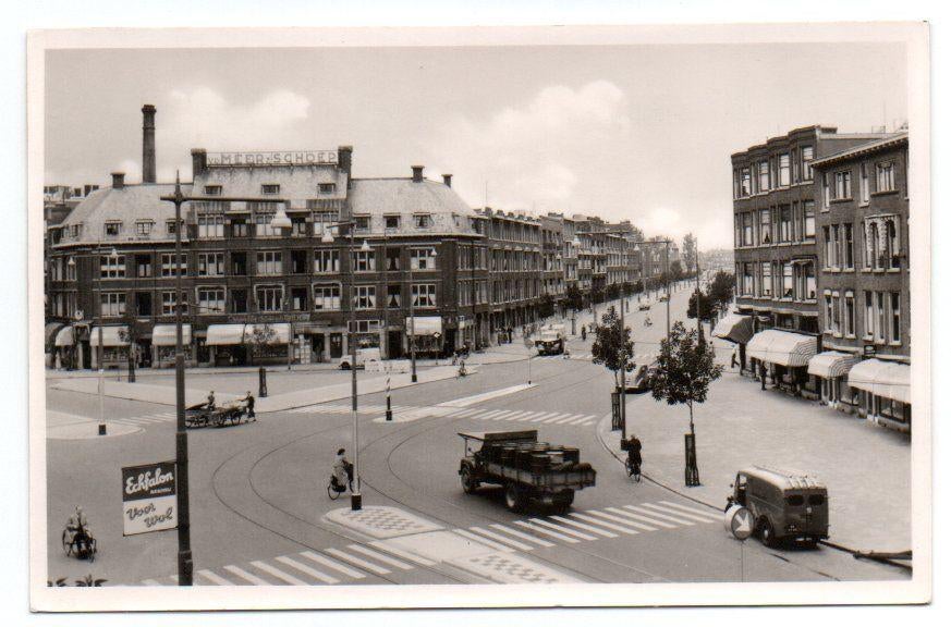 Rotterdam Burg Meineszplein Beukelseweg (reclame) 1958, Verzamelen, Ophalen, 1940 tot 1960, Gelopen, Zuid-Holland