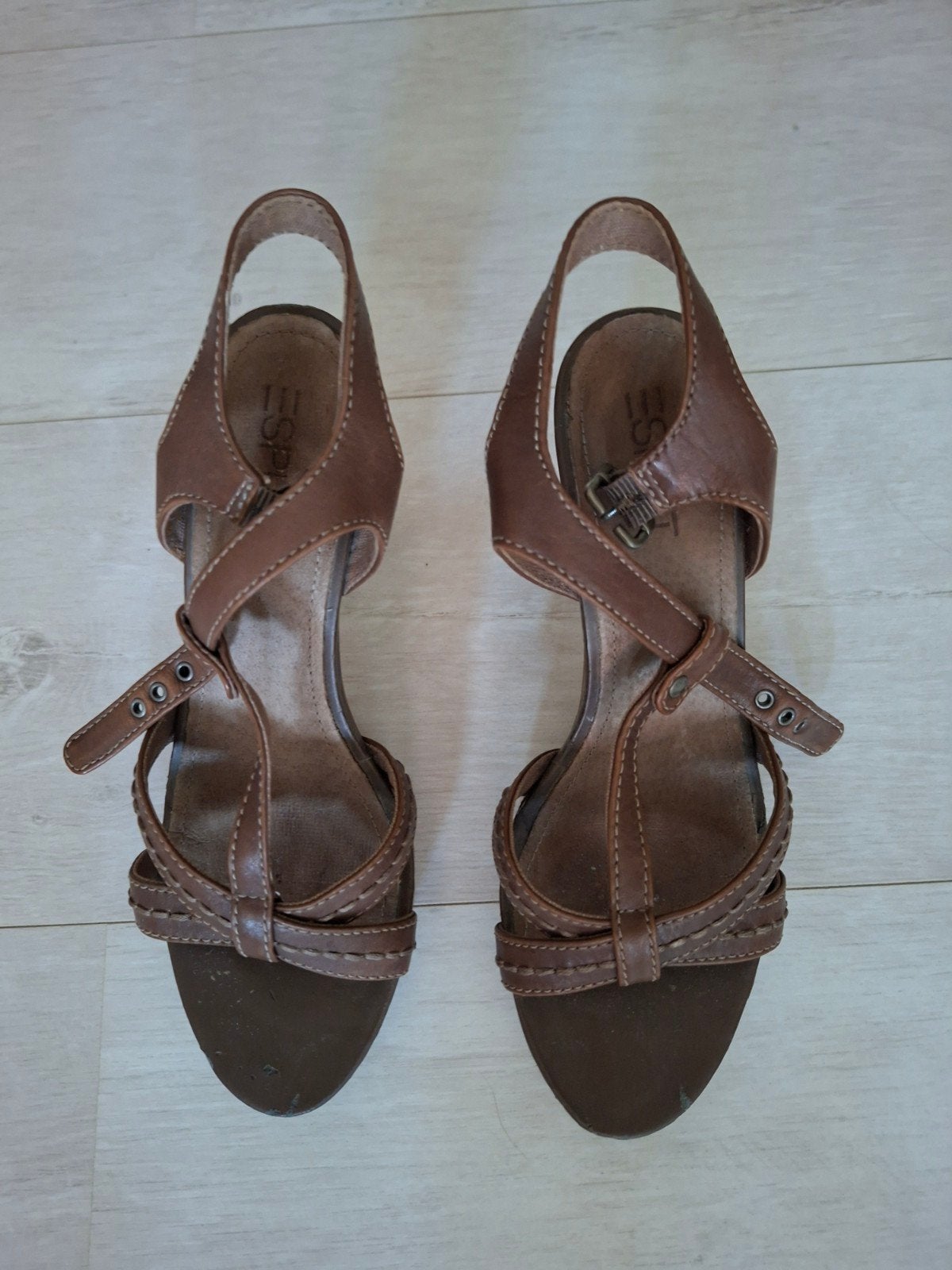Esprit sandalen met hak - Maat 37, Kleding | Dames, Bruin, Gedragen, Esprit, Sandalen of Muiltjes