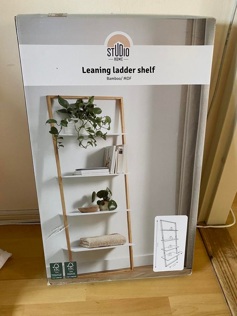 Nieuwe Studio Home Wandladder Bamboe/MDF - Nieuw in doos, Ophalen, Nieuw
