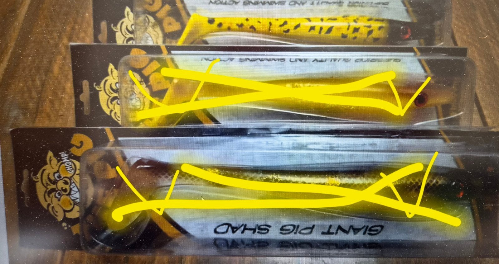 B. Strike pro pig shad 2x 23 + 1x 26 Kunstaas, Ophalen of Verzenden, Nieuw, Overige typen