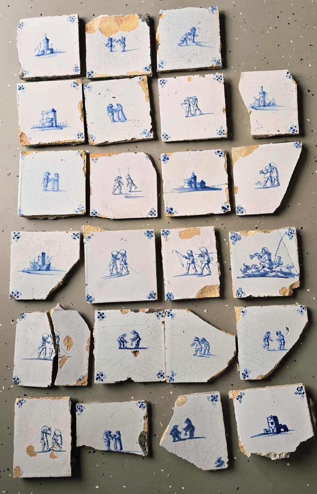 Delfs blauwe tegeltjes, Ophalen of Verzenden
