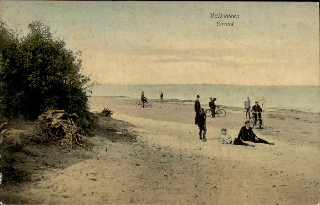 Valkeveen - Strand - Mensen en fietsen, Ophalen of Verzenden, Voor 1920, Gelopen, Utrecht