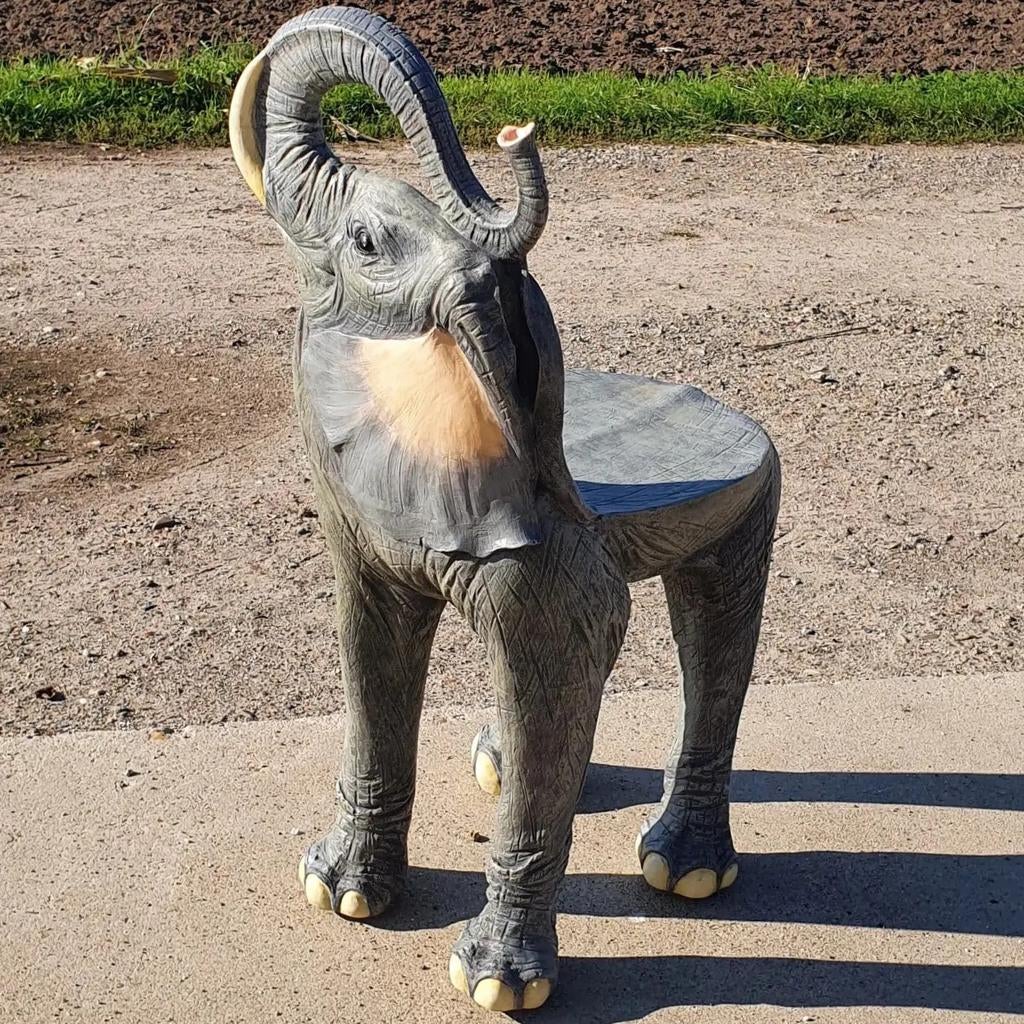 Stoel olifant eetkamerstoel voor volwassenen, Ophalen, Kunststof, Zo goed als nieuw, Safari