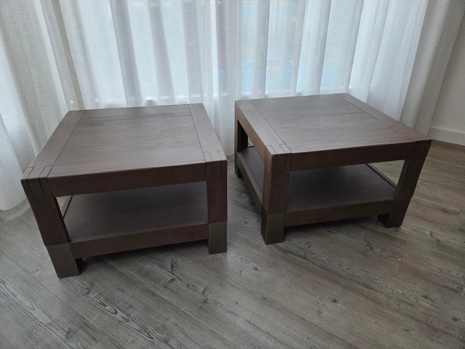 Bijzet tafels 60x60x40 henders & hazel, Ophalen, Minder dan 45 cm