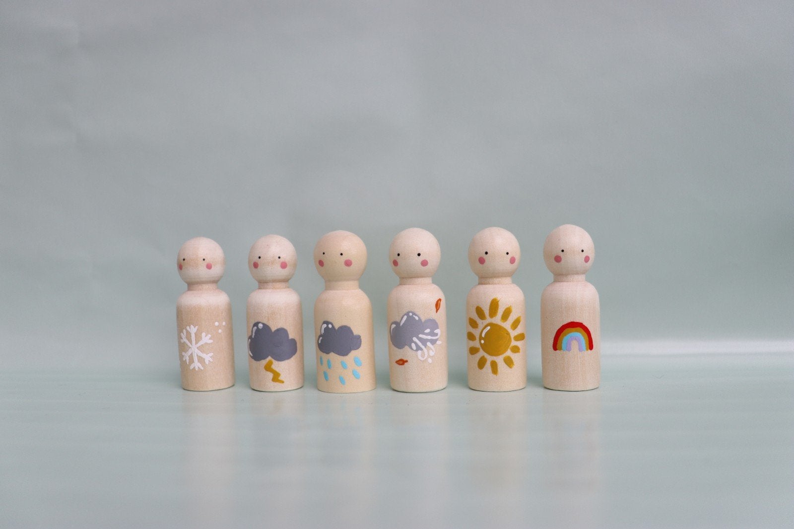 Weer peg dolls seizoenstafel leren klas spelen, Ophalen of Verzenden, Nieuw