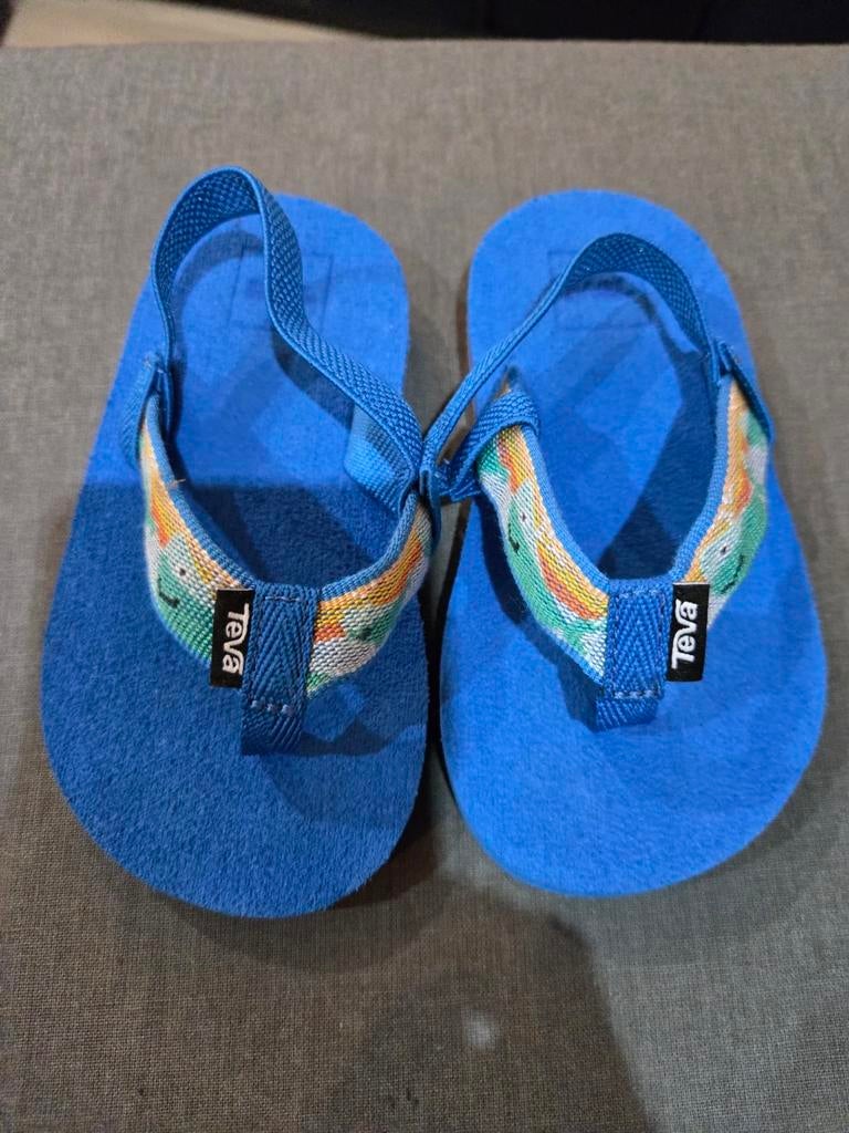 Nieuwe Teva kinder slippers maat 22/23 - Blauw, Verzenden, Jongen of Meisje, Overige typen, Nieuw