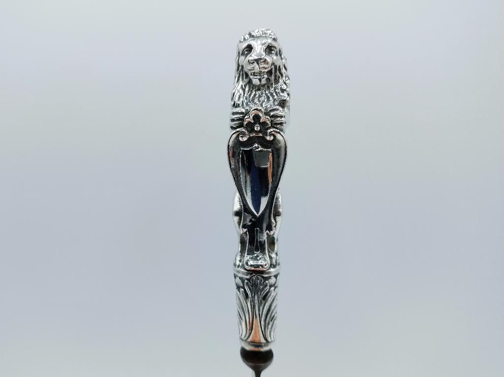 Zilveren mesheft met lemmet, B.W. van Eldik, Zutphen, 1925, Antiek en Kunst, Verzenden, Zilver