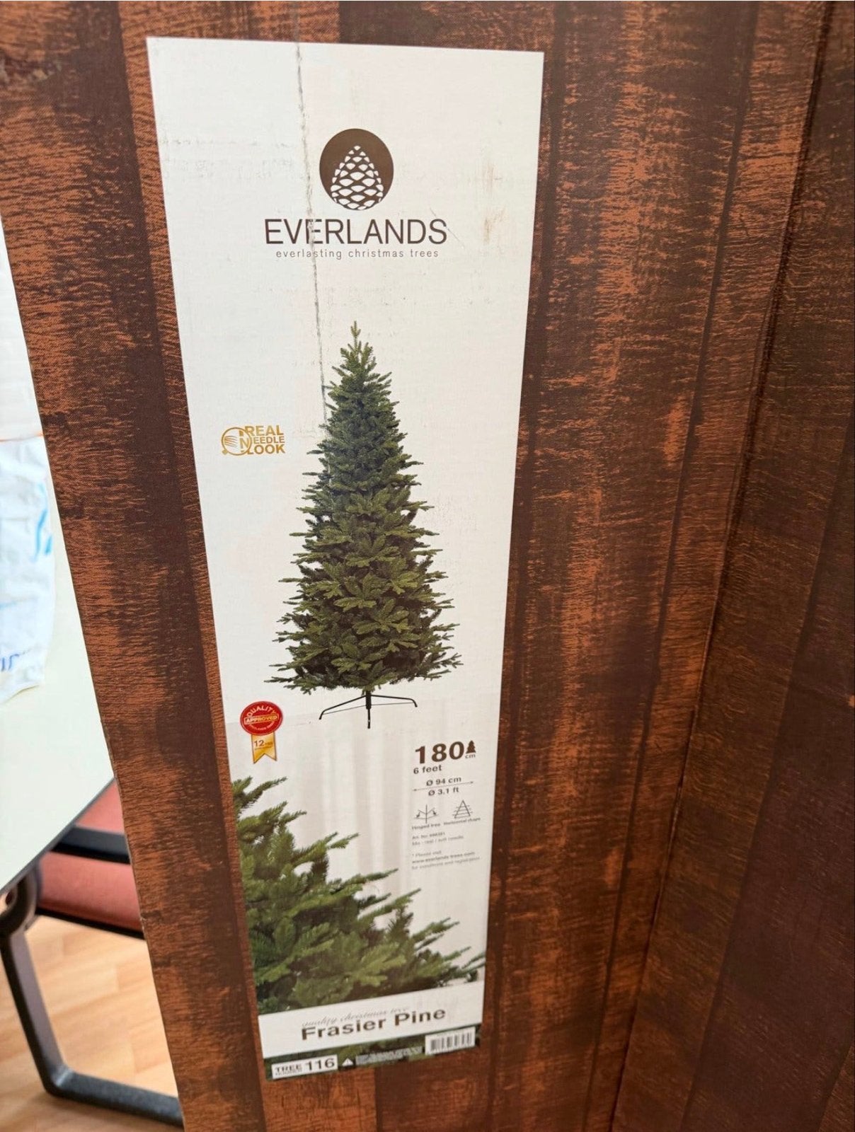 Everlands Frasier Pine kunstkerstboom van 180 cm., Diversen, Ophalen of Verzenden
