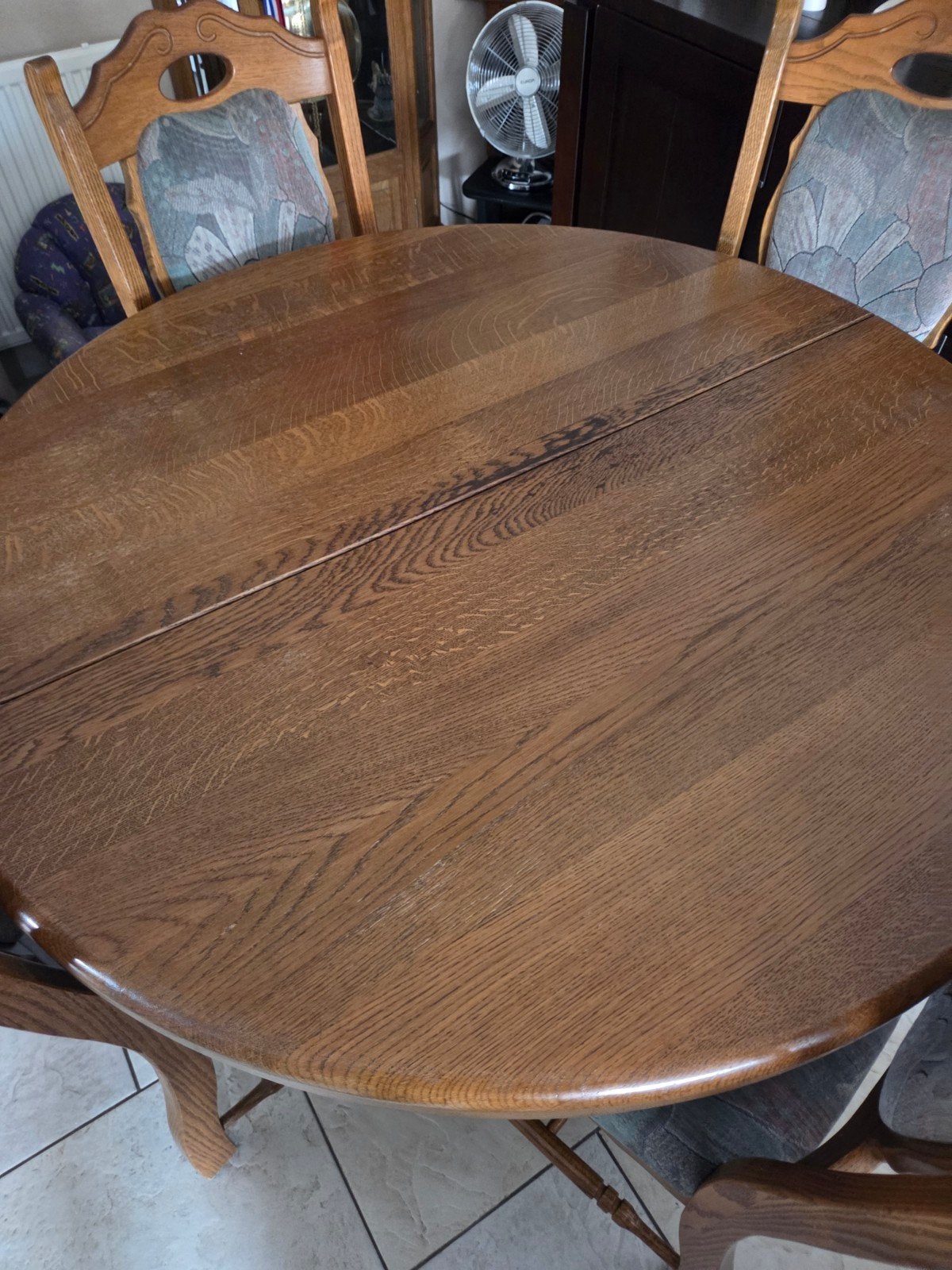 mooie eet tafel van hout, Ophalen, Gebruikt, 100 tot 150 cm, Rond