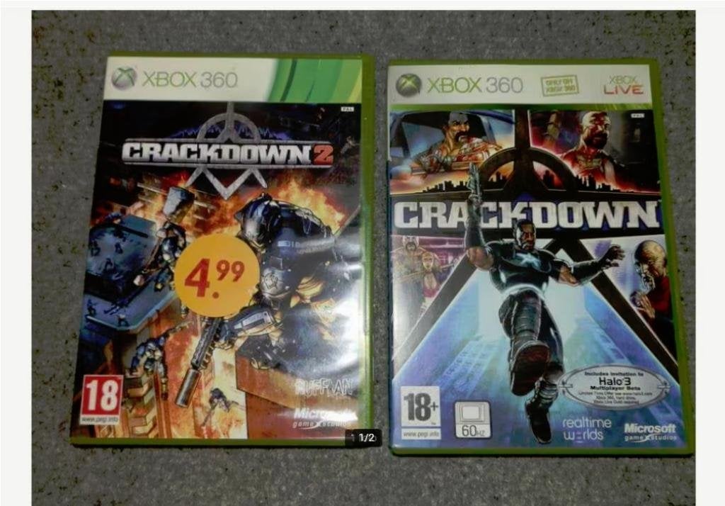 xbox 360 spel crackdown 1 en 2 box, Avontuur en Actie, Online, Gebruikt, Vanaf 18 jaar