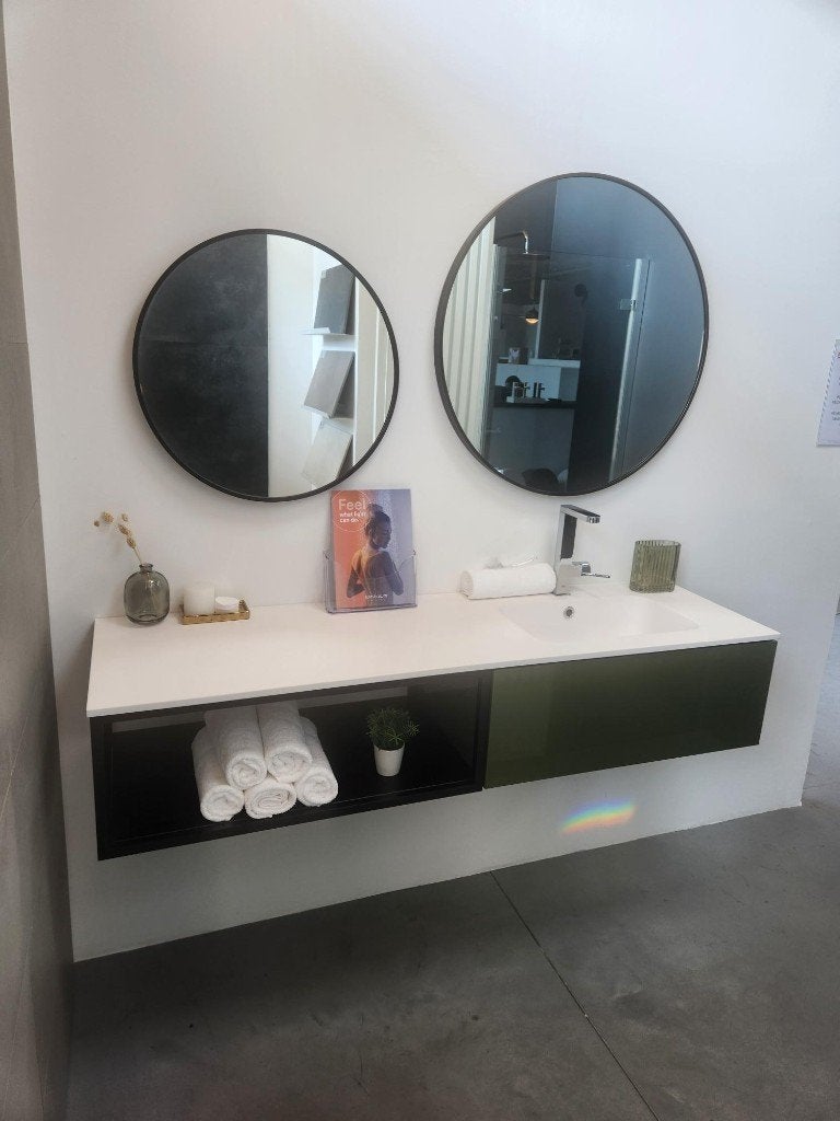 Showroom badkamermeubel 160x46cm met afleggedeelte, Ophalen, 150 tot 200 cm, Nieuw, Minder dan 100 cm