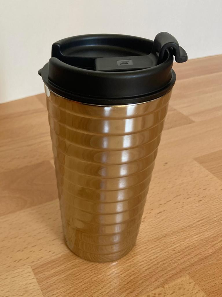 Nespresso Touch thermos beker / travel mug, Ophalen of Verzenden, Zo goed als nieuw, Overige stijlen, Kop(pen) en/of Schotel(s)