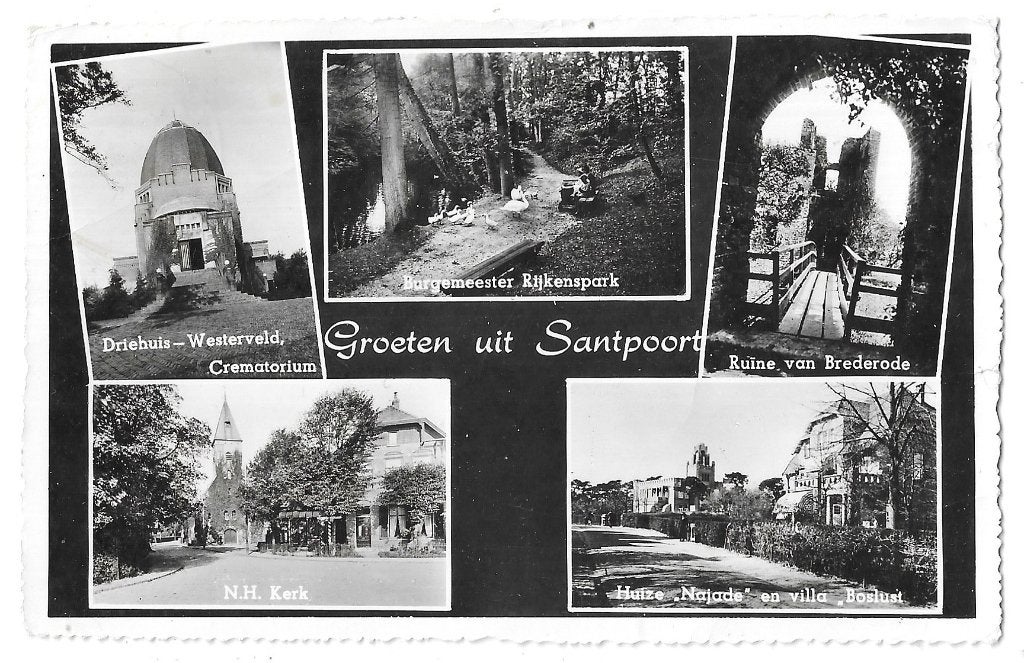 AK Santpoort - Groeten uit...., Verzenden, 1940 tot 1960, Gelopen, Noord-Holland
