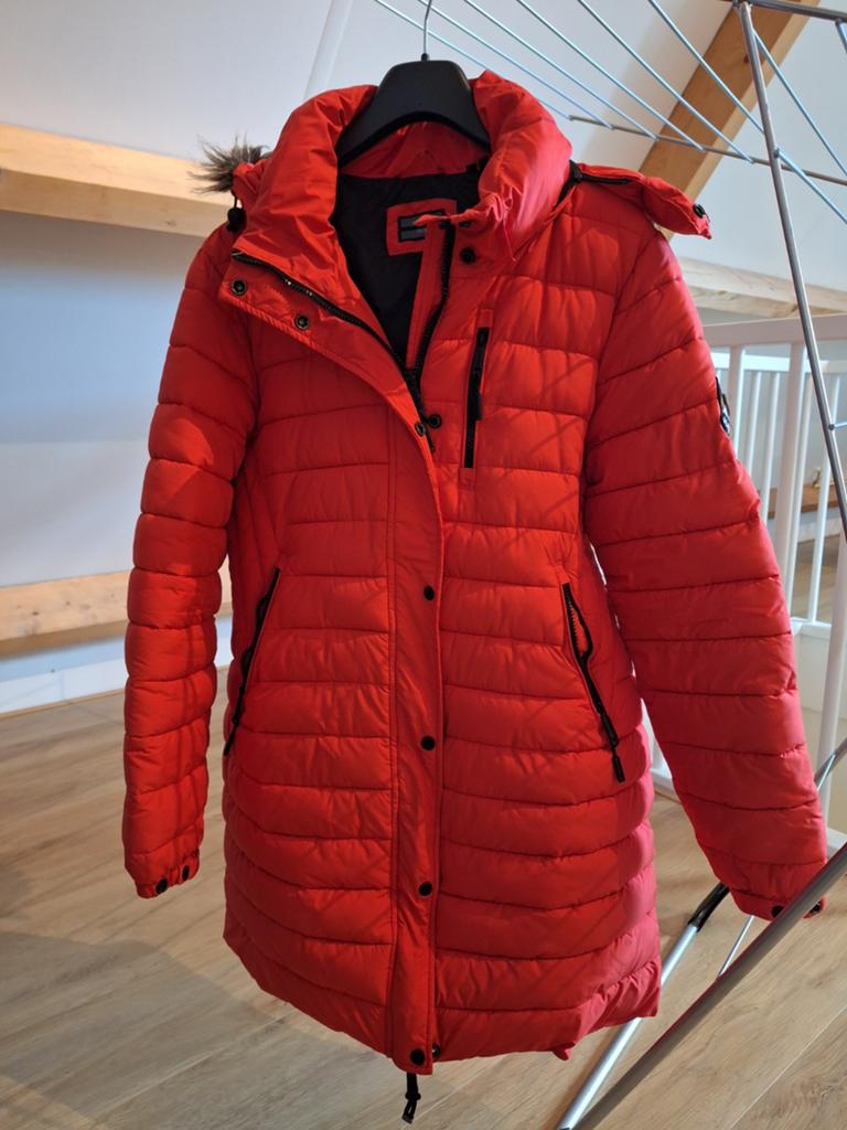 Superdry winterjas maat 44, Ophalen, Gedragen, Maat 42/44 (L), Rood