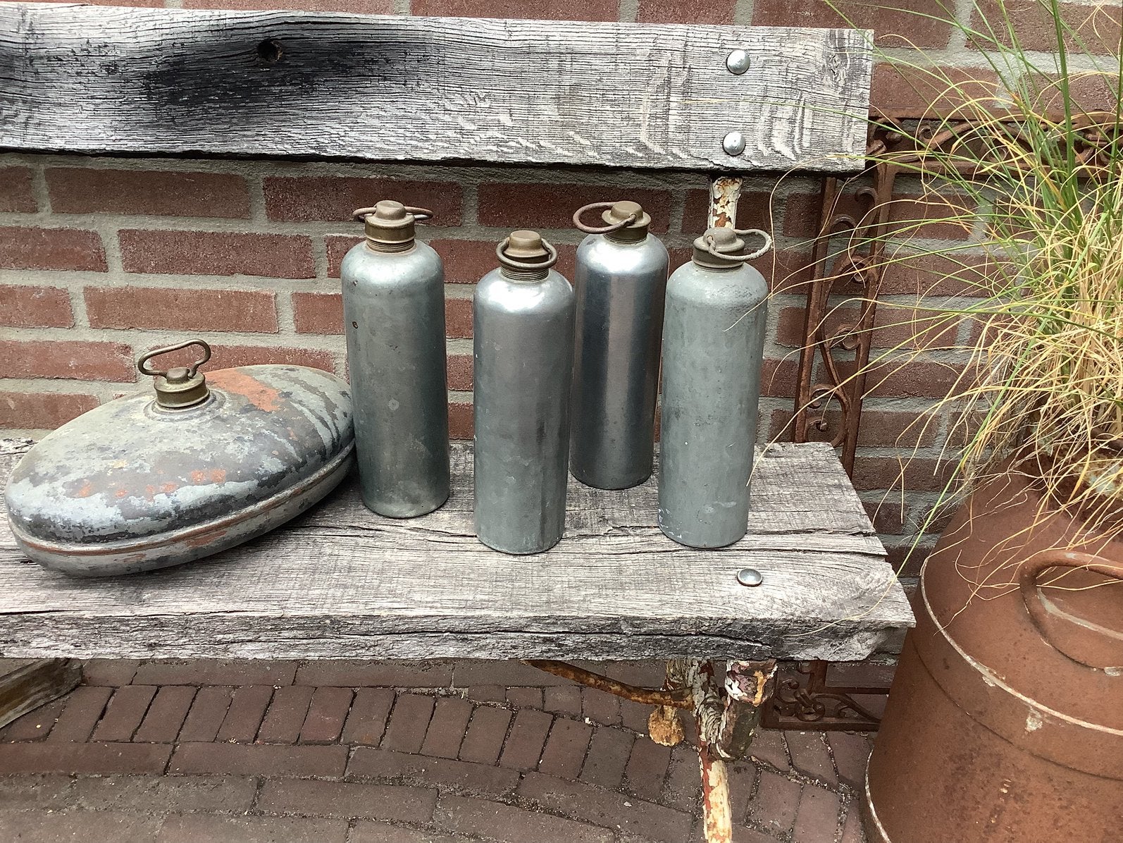 Antieke metalen kruiken (bedkruiken), Ophalen of Verzenden, Huis en Inrichting