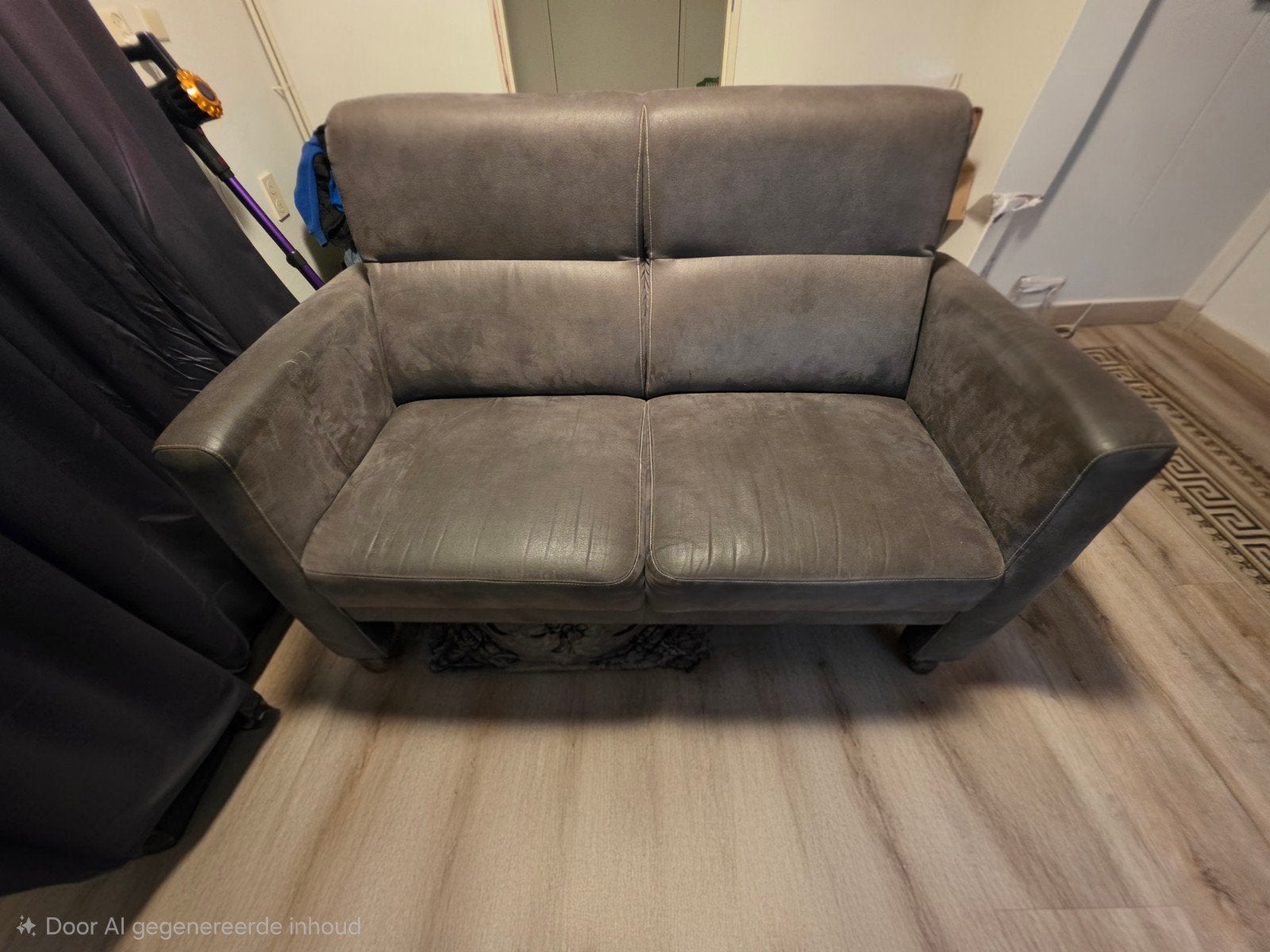 Comfortabele tweepersoonsbank - Grijs, Huis en Inrichting, Ophalen, Gebruikt, 150 tot 200 cm, Tweepersoons