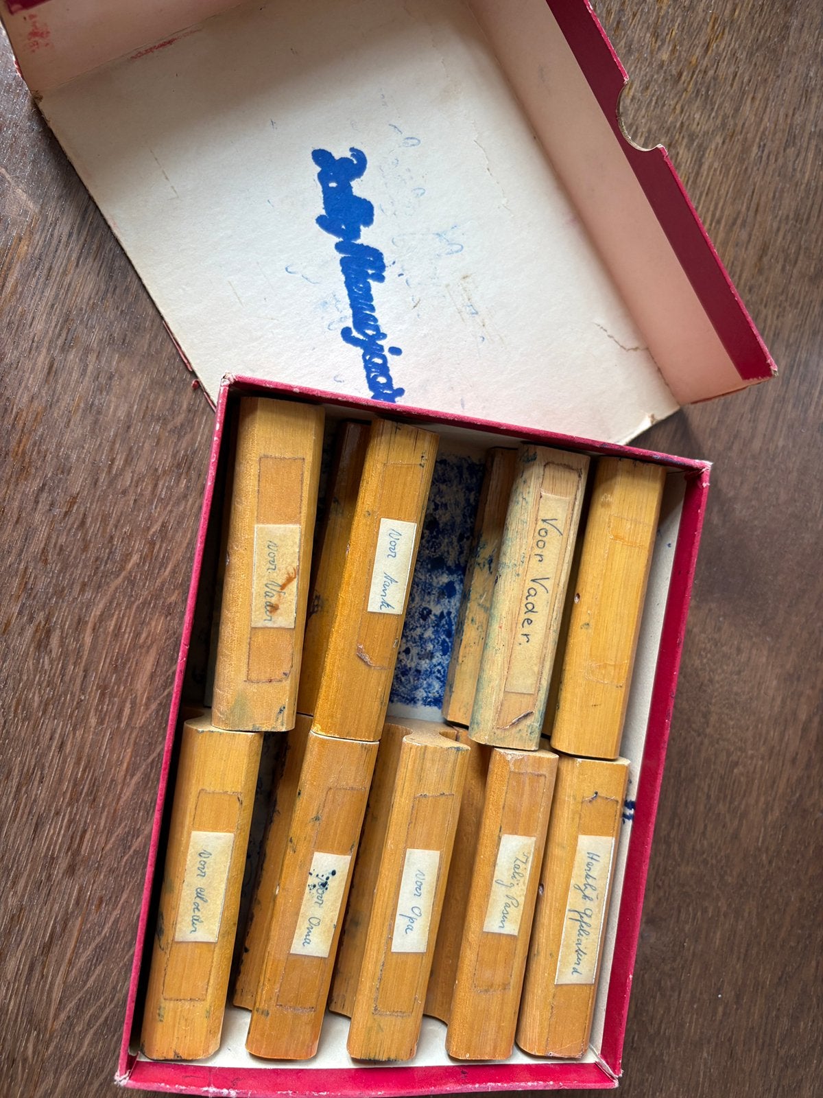 Oude schoolstempels Voor Opa, Oma, enz, Antiek en Kunst, Ophalen of Verzenden
