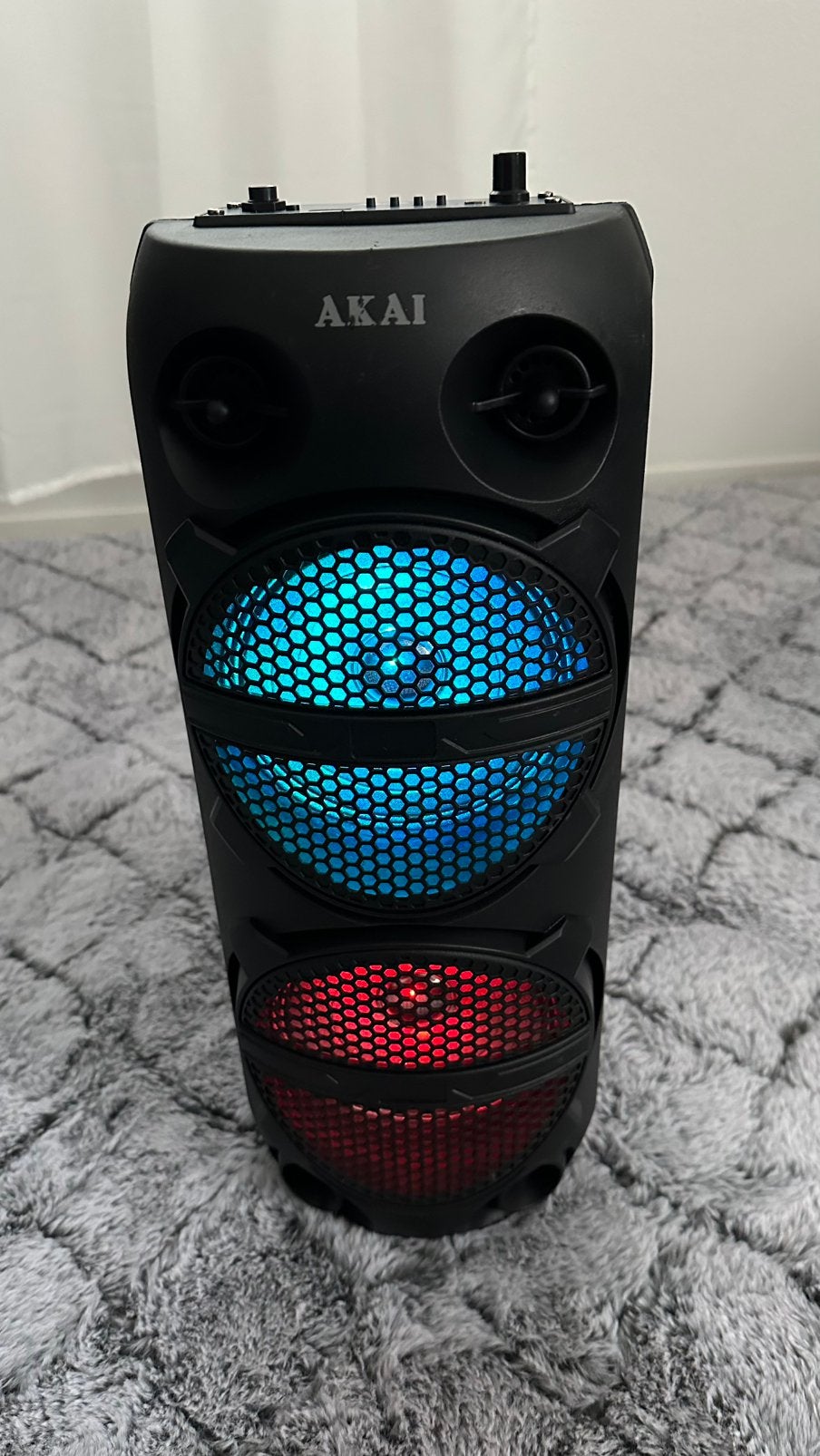 AKAI Vibes Bluetooth Party Speaker met LED, Ophalen of Verzenden, Gebruikt, Luidspreker(s)