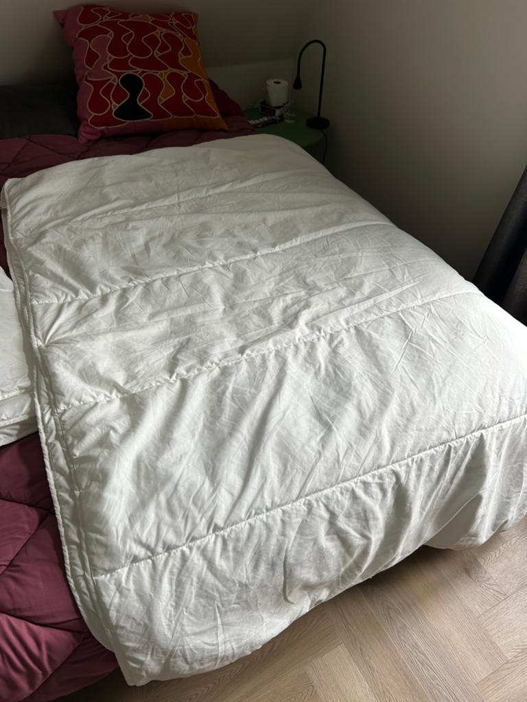 GRATIS 2 eenpersoons 4 seizoenen dekbedden en overtrek, Ophalen, Eenpersoons, Wit, Deken of Dekbed