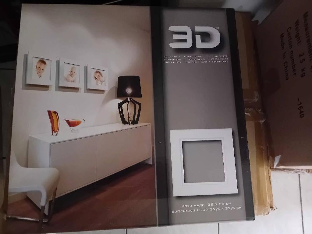 3D fotolijst 25x25, Ophalen of Verzenden, Nieuw, Minder dan 50 cm, Overige typen