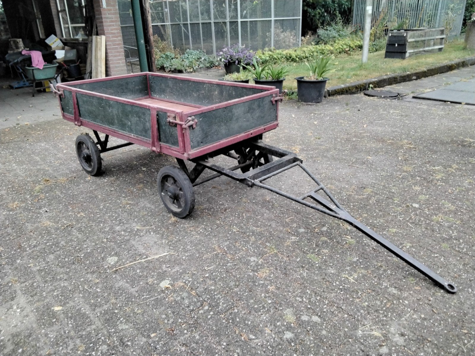 aanhanger, trekkar, 100 liter of meer, Ophalen, Gebruikt, Transportkar