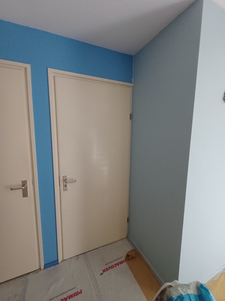 2 opdekdeuren; gratis, Doe-het-zelf en Verbouw, Deuren en Horren, Gebruikt, Binnendeur, 200 tot 215 cm, 80 tot 100 cm, Kunststof