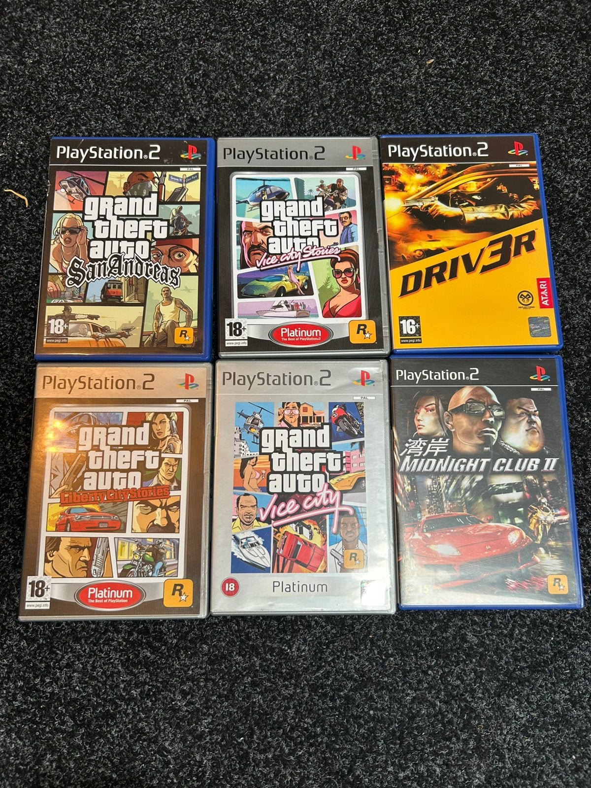 Ps2 . 4x gta, driver en midnight club 2, Spelcomputers en Games, Ophalen, 1 speler, Racen en Vliegen, Zo goed als nieuw