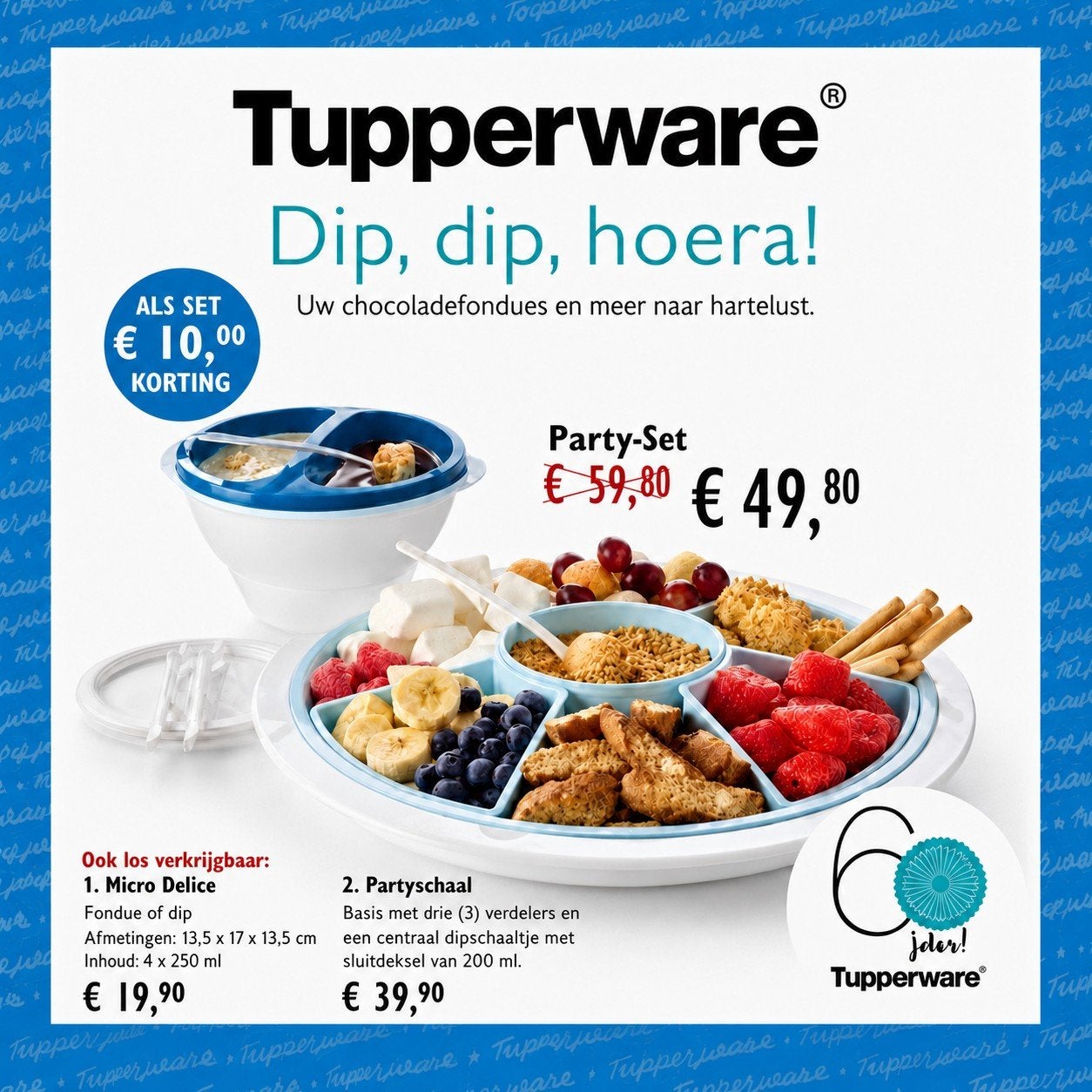 TUPPERWARE Partyschaal Preludio en Micro Delice

€ 39,90 Par, Ophalen of Verzenden, Nieuw, Schaal