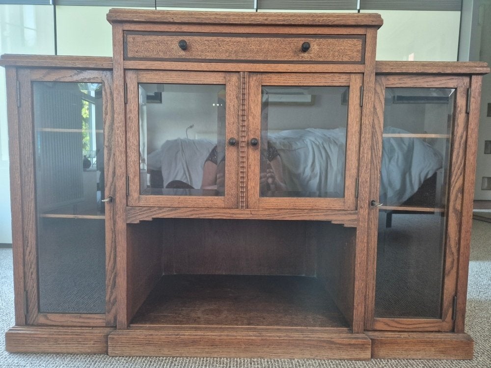 Authentieke Eiken Theekast / Dressoir – Art Deco Stijl, Ophalen