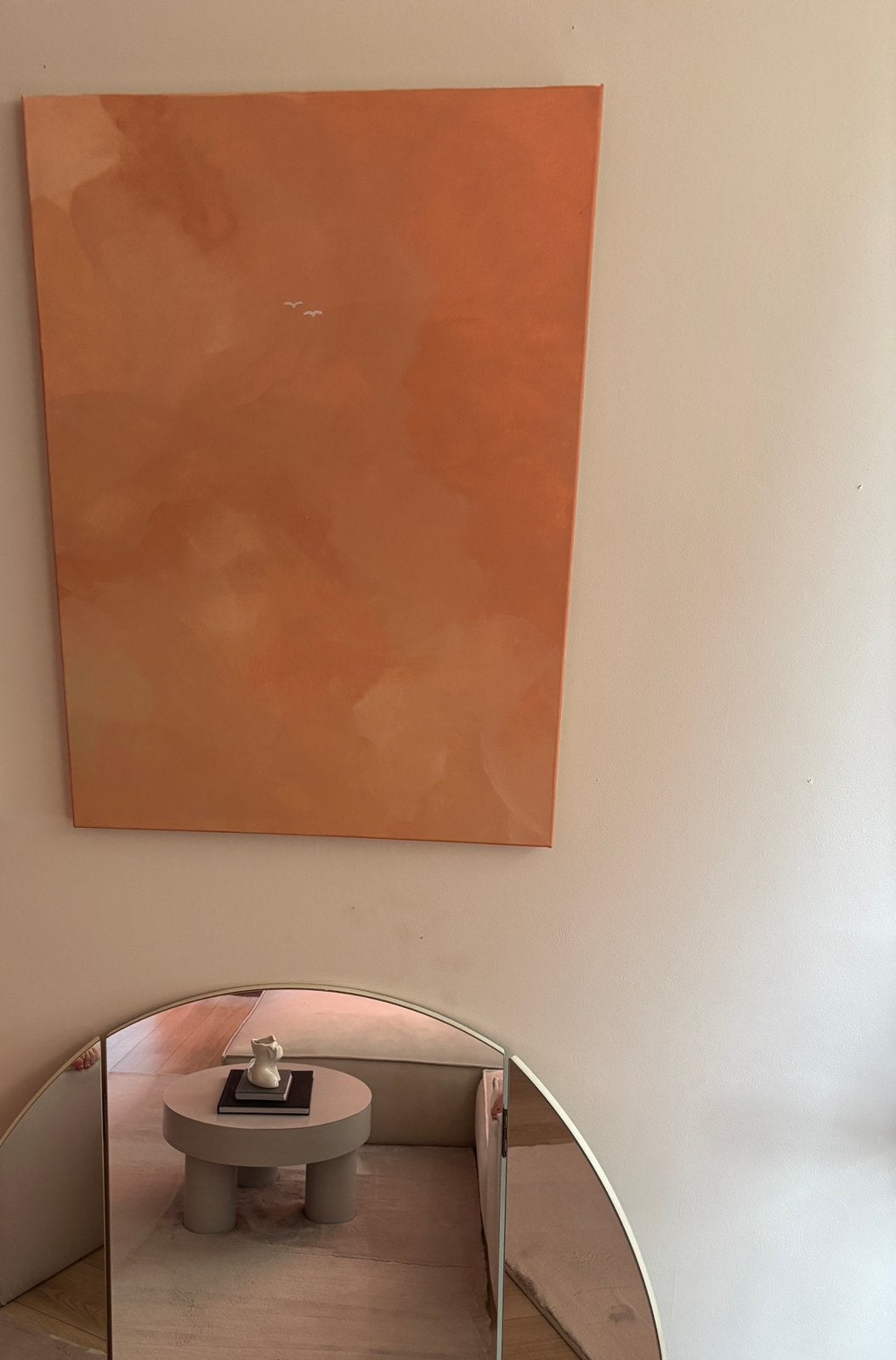 Schilderij canvas abstract - terracota, Ophalen of Verzenden