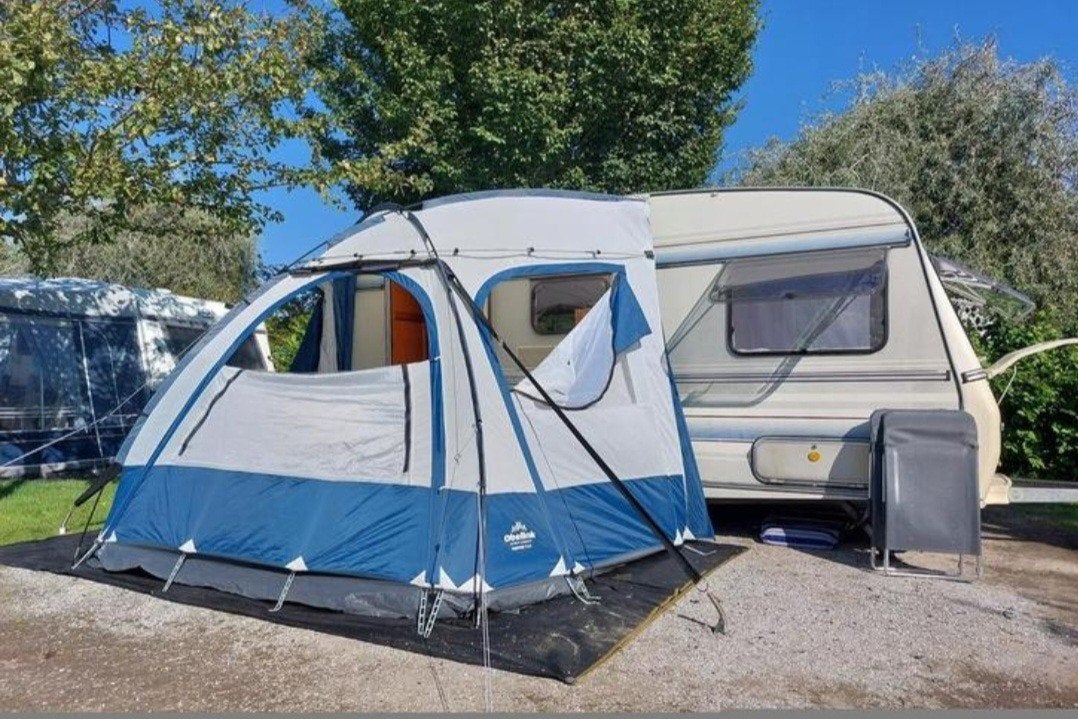 Obelink Treffer Plus Voortent caravan, Caravans en Kamperen, Tenten, Ophalen of Verzenden, Gebruikt