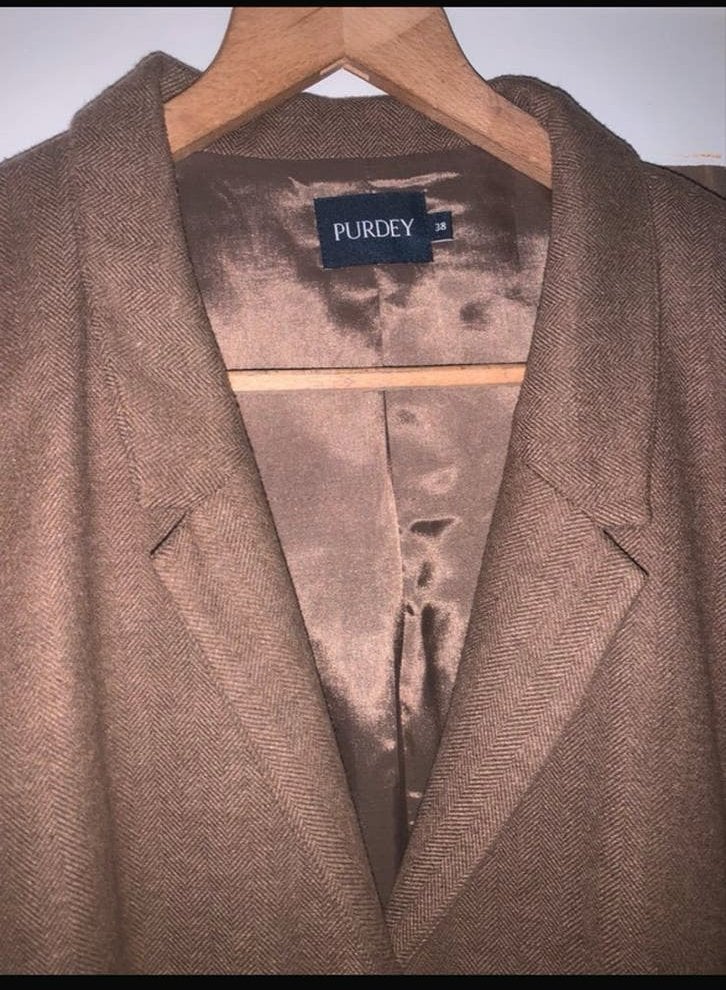 Purdey wollen jas maat 38, Kleding | Dames, Ophalen of Verzenden, Zo goed als nieuw, Maat 38/40 (M), Bruin