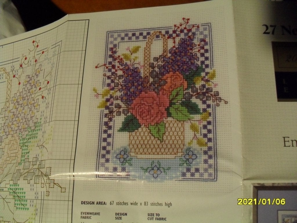 NIEUWE patronen, Flower Basket & Fruit Tiles. Ook DMC garen, Ophalen of Verzenden, Nieuw, Handborduren, Patroon
