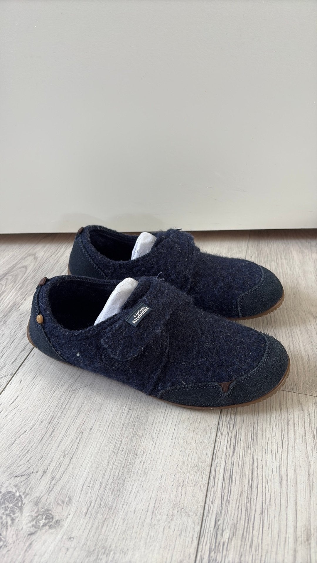 Living Kitzbühel blauwe wollen sloffen pantoffels maat 38, Gebruikt, Jongen of Meisje, Overige typen, Ophalen of Verzenden