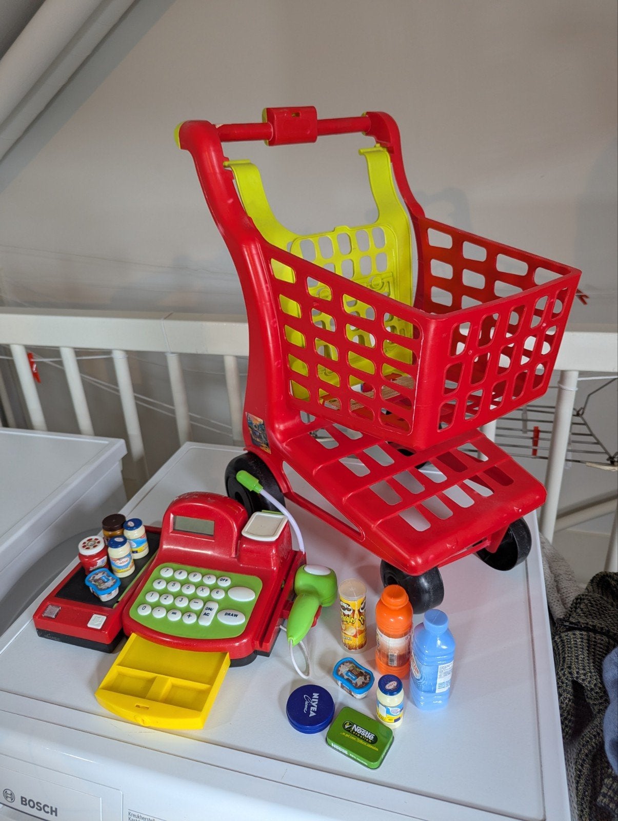 Boodschappen kar, kassa met accessoires, Ophalen of Verzenden, Jongen of Meisje
