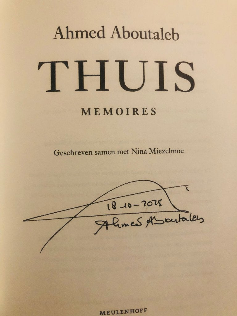Gesigneerd, Ahmed Aboutaleb, Thuis, Nieuw, Ophalen of Verzenden, Ahmed Aboutaleb, Politiek en Staatkunde